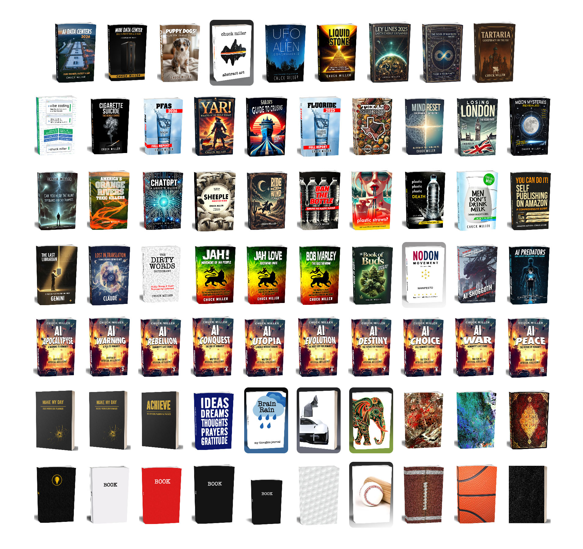 69 books written and published by Chuck Miller
