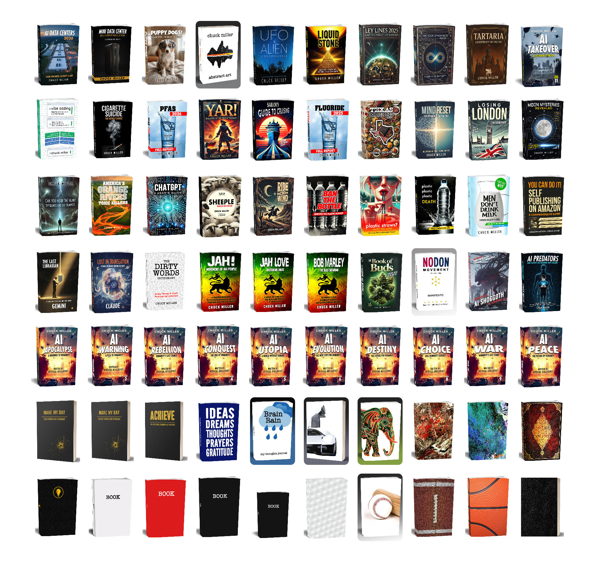 69 books written and published by Chuck Miller